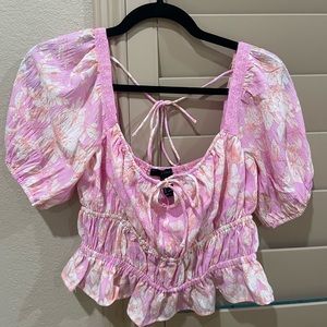 FOREVER 21 PINK FLORAL TOP (SMALL)